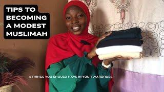 4 THINGS YOU NEED TO HAVE IN YOUR WARDROBE AS A MUSLIMAH | Tips to Becoming Modest Muslimah #hijabi