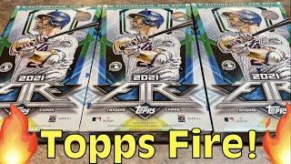 NEW RELEASE!  2021 TOPPS FIRE TRIPLE BOX OPENING!  TARGET EXCLUSIVE!