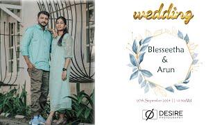 Wedding Ceremony of Blesseetha & Arun || 07-09-2024 || Live ||