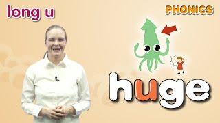 Long Vowels | Lesson 15 Long Vowel u (ube, ude, uge, use, ute) | 4 Step Phonics