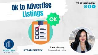 OK to Advertise Listings - Miami Realtors - Lina Monroy - Fortex Realty