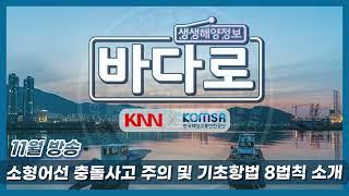 2024년 KNN 라디오 공단 코너 - 생생해양정보 바다로 11월 방송 (소형어선 충돌사고 주의 및 기초항법 8법칙 소개)