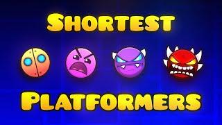 Shortest Rated Platformers for Each Difficulty in Geometry Dash