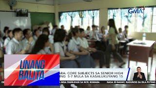 DepEd Secretary Sonny Angara – Revised curriculum sa Senior High School, target... | Unang Balita