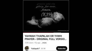 The LORD YHWH'S PRAYER IN ANCIENT PALEO HEBREW: PRESENTED BY YADAYAH7 ON YT WITH WORD'S ON SCREEN!!!