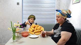 Grandma Rose Making Homemade Fried Buns. (Piroshki)