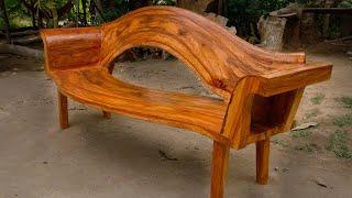 Unusual Design - Long Wood Chair - DIY