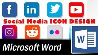 How to design Social Media Icons in Word - Microsoft Word Tutorial