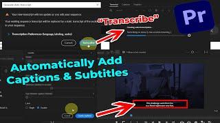 Automatically Add Captions and Subtitles to Adobe Premiere Pro