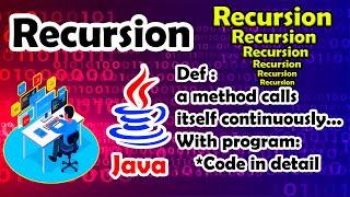 Recursion in java | with example program | mostly asked question | mahaprabu codes