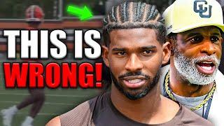 SHEDEUR SANDERS SHUTS DOWN RUDE BROWNS REPORTER DEION SANDERS QUESTION