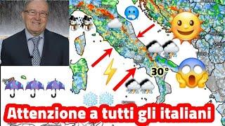 METEO ITALIA DOMANI allerta rossa per queste zone. Tempo molto molto brutto!! Con forti temporali