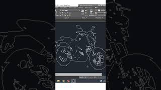 Bajaj MT -15 Sketched  In Autocad | #Shorts | #Autocad | #Solidworks