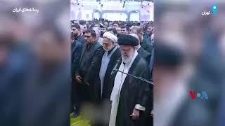 اشاره خامنه‌ای به پزشکیان برای ایستادن در کنار او هنگام خواندن نماز بر جنازه اسماعیل هنیه