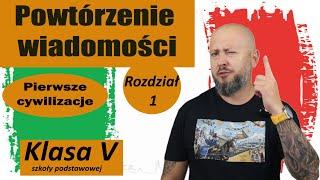 Powtórzenie wiadomości 5 klasa, Rozdział 1- Pierwsze cywilizacje. Czas na podsumowanie!