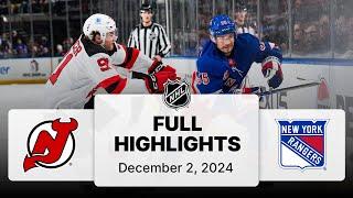 NHL Highlights | Devils vs. Rangers | December 02, 2024