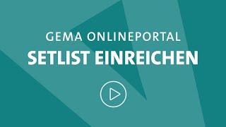 Setlists einreichen im GEMA Onlineportal