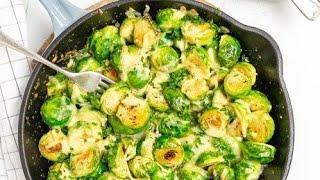 Cheesy Garlic Brussel Sprouts Recipe