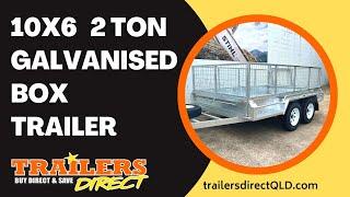 10x6 2 Ton Galvanised Box Trailer from Trailers DIrect Ph: 1300 958 063