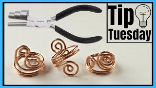 Adjustable Copper Rings // Beadsmith Multi-step Looping Pliers DIY Tutorial