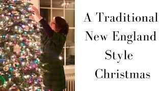 A Traditional Christmas Home tour in a true classic New England style home