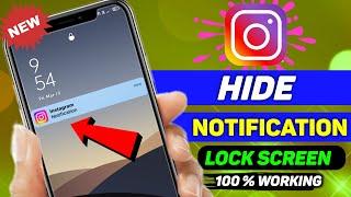 How to Hide Instagram Notificatio on Lock Screen !! Hide Notification !! Instagram new Trick 2023 !!