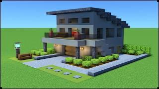 How To Build a Modern Suburban House #1 In Minecraft | Including Interior