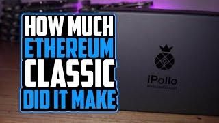 How much Ethereum Classic did this iPollo V1 Mini Plus actually make?