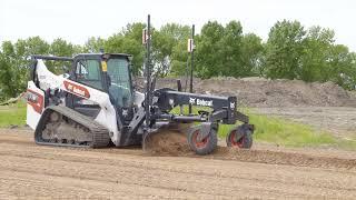 Bobcat Grader Attachment with Laser-Guided & 3D (GPS) Systems