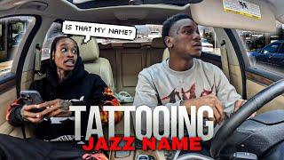 Tatting JAZZ name on my FACE and Showing her to See her Reaction…