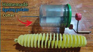 How to make spiral potato At Home !! Spring potato !! Manual Potato Twister !! Spiral potato gadget