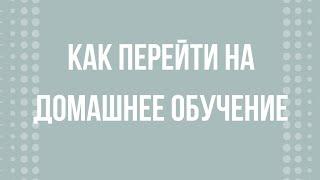 Как перейти на домашнее (семейное) обучение.