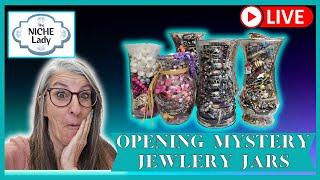 OPENING MYSTERY JEWELRY JARS - Live Sale with The Niche Lady