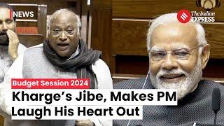 Mallikarjun Kharge's Jibe Draws Laughter from PM Modi and BJP Leaders In Rajya Sabha During Address