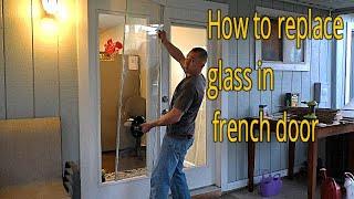 Detailed DIY tutorial how to replace glass in french door