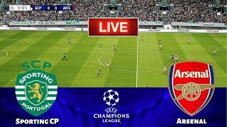 LIVE | Sporting CP vs Arsenal - UEFA Champions League 2024 || Live Football Match | PES 21