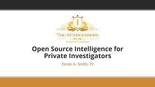 PI Rants - Open Source Intelligence for Private Investigators