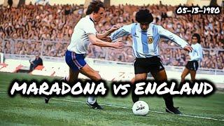 DIEGO MARADONA Was Already Dominating ENGLAND At 19 Years Of Age! (May 1980)