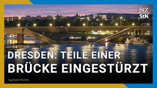 Carolabrücke in Dresden: Feuerwehr warnt vor „Lebensgefahr“ nach teilweisem Einsturz