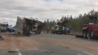 Update: One dead following semi-truck collision