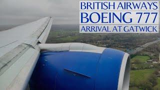 British Airways B777 Landing at Gatwick