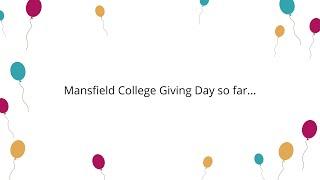 So far: Day 1 of Mansfield College Giving Day