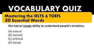 20 Must-Know Vocabulary Words for TOEFL & IELTS Success | IELTS Prep -TOEFL Prep | IELTS Speaking