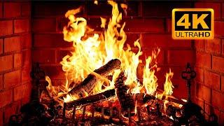  Cozy Fireplace 4K (12 HOURS). Fireplace with Crackling Fire Sounds. Crackling Fireplace 4K