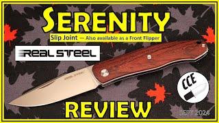 Review of the Real Steel SERENITY Pocket Knife - Comes as a Front Flipper or like my Slip Joint