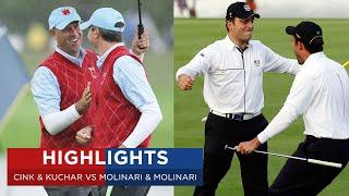 Molinari & Molinari vs Cink & Kuchar | Extended Highlights | 2010 Ryder Cup