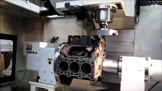 Rottler F69ATC CNC Machining Center Probing, Boring & Surfacing V6 Engine Block.wmv