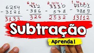 Como fazer SUBTRAÇÃO | Fácil e rápido
