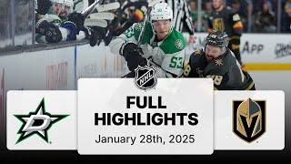 NHL Highlights | Stars vs. Golden Knights | January 28, 2025