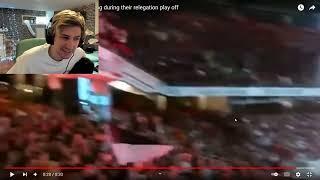 xQc Reacts to EIntracht Frankfurt Fans nearly destroying a Stadium